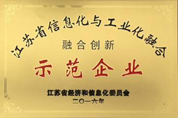 江蘇省信息化與工業(yè)化融合示范企業(yè)