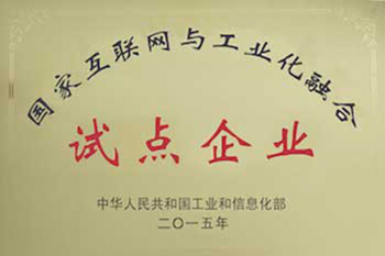國家互聯(lián)網(wǎng)與工業(yè)化融合試點(diǎn)企業(yè)